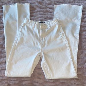 Boot Cut White High Rise Jeans